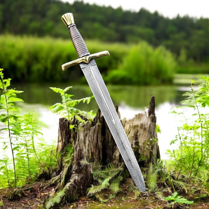 andmade Damascus Sword, Legendary Excalibur Sword, Medieval King Sword, Viking Sword, Buster Sword, Gift for him, Wedding gift