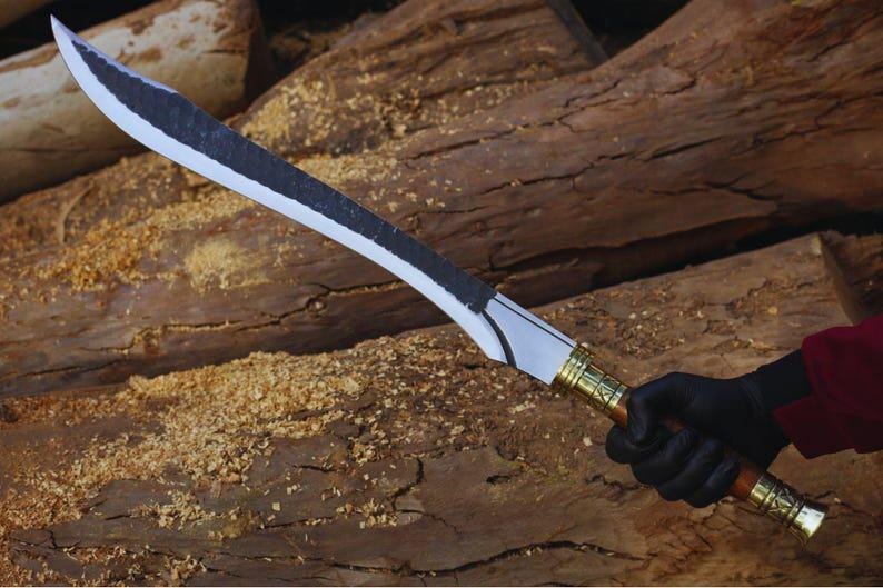 30" SCIMITAR SWORD Long Blade hand forged | Leaf spring of truck | Rosewood Handle | High Carbon Steel | Ready to use | knife | knives