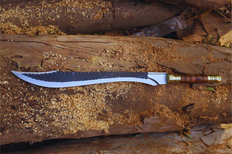 30" SCIMITAR SWORD Long Blade hand forged | Leaf spring of truck | Rosewood Handle | High Carbon Steel | Ready to use | knife | knives