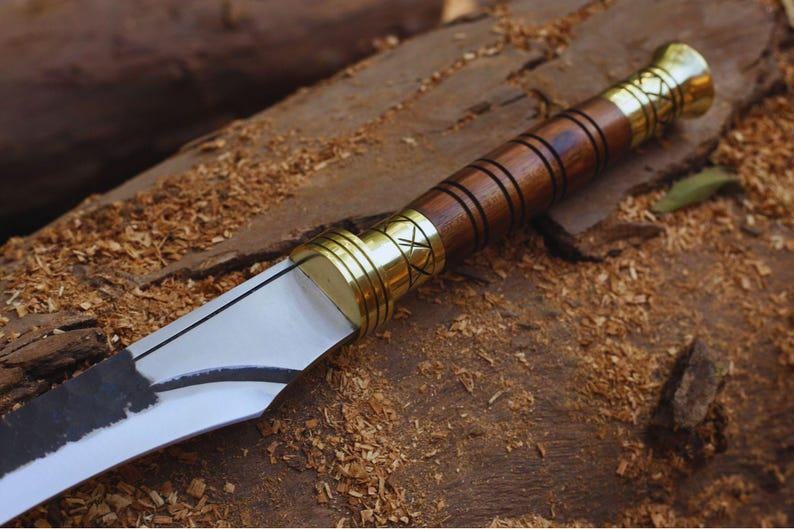 30" SCIMITAR SWORD Long Blade hand forged | Leaf spring of truck | Rosewood Handle | High Carbon Steel | Ready to use | knife | knives