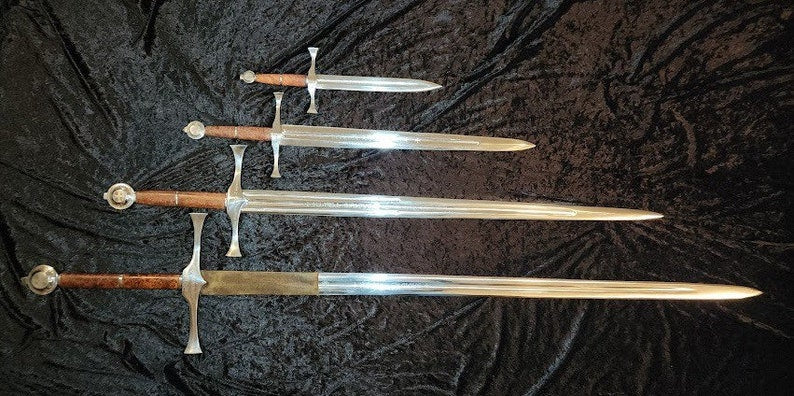 Accolade - Medieval Templar style from the 1200’s.....Hand Forged In Fire ….Hand Hammered, Full Tang, Maple Burl Handle