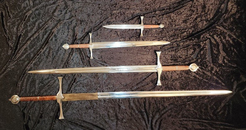 Accolade - Medieval Templar style from the 1200’s.....Hand Forged In Fire ….Hand Hammered, Full Tang, Maple Burl Handle