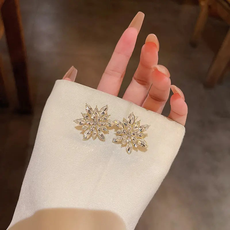 White Flower Earrings