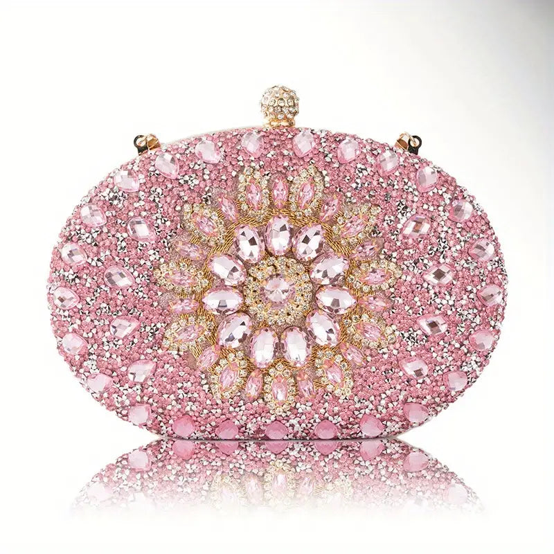 Sunburst Glam Clutch Purse Pink