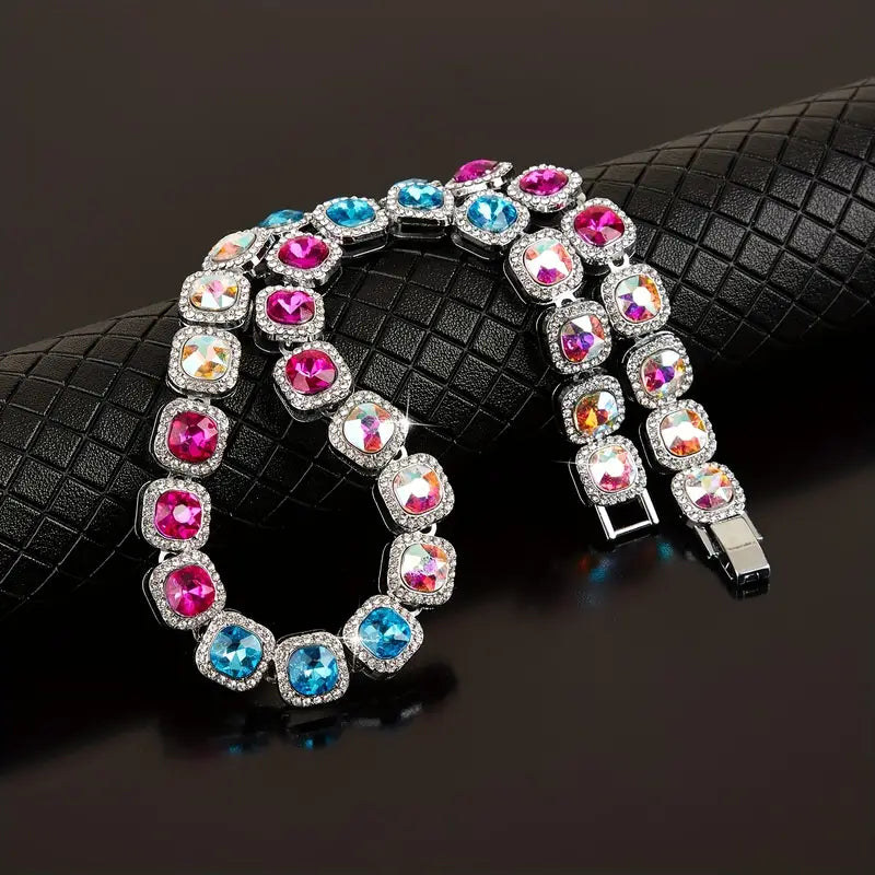 Reveal Party Multicolor Rhinestone Necklace