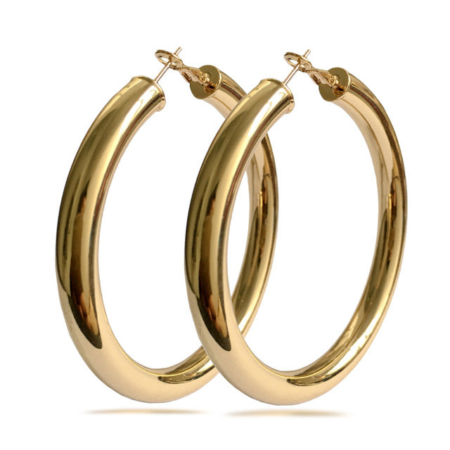 Solid Gold Hoop Earrings