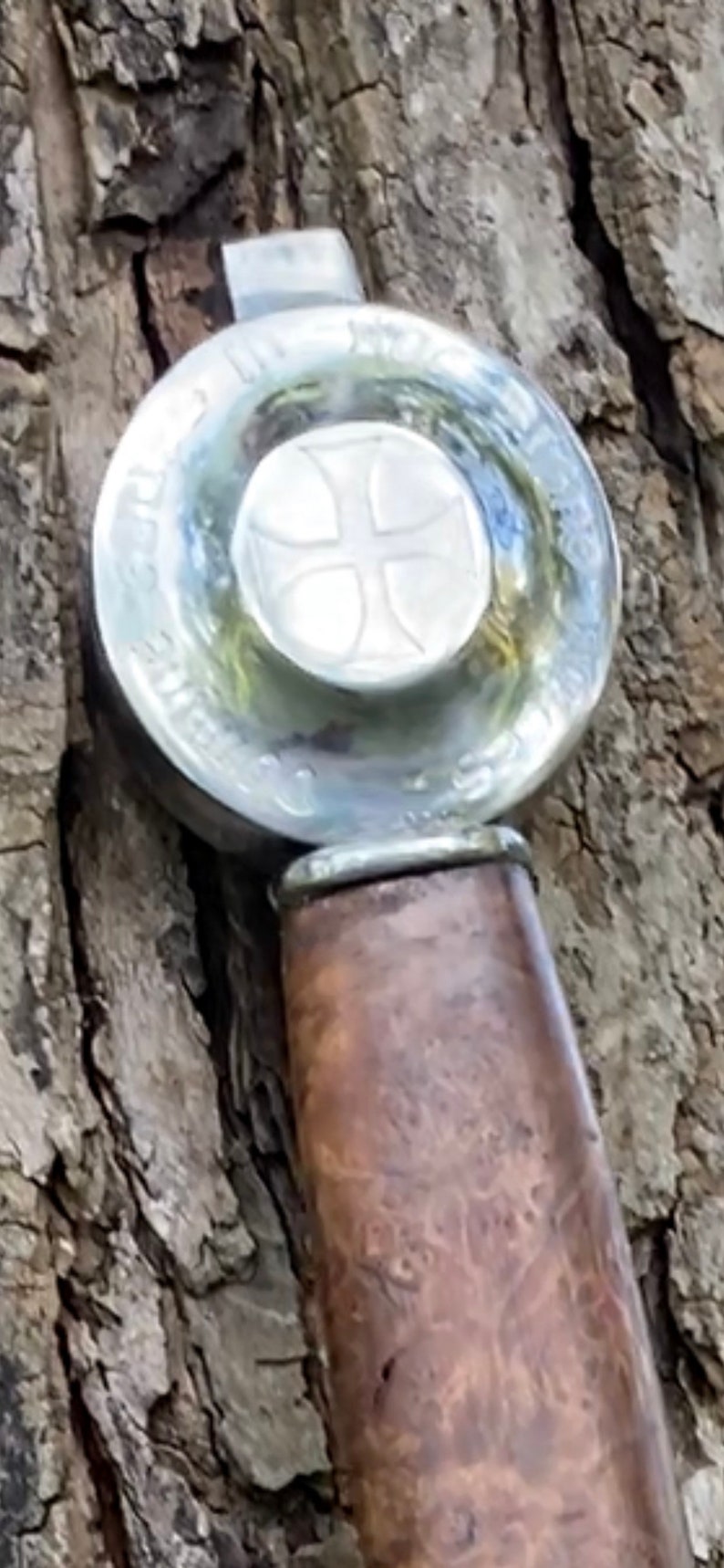 Accolade - Medieval Templar style from the 1200’s.....Hand Forged In Fire ….Hand Hammered, Full Tang, Maple Burl Handle