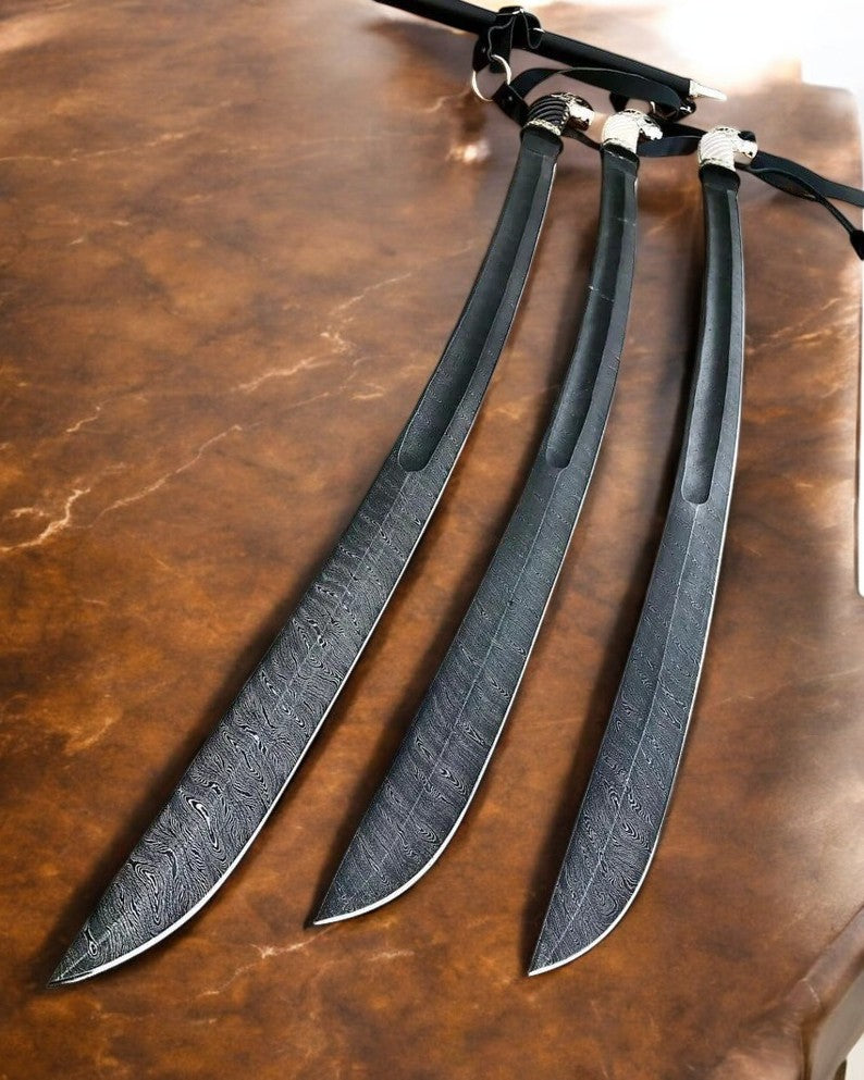 36" inches Handmade Paul Chen 1881 Shashka Sword Cavalry Replica in Damascus Steel Blade Collectible Historical Sword, Gift for Groomsmen