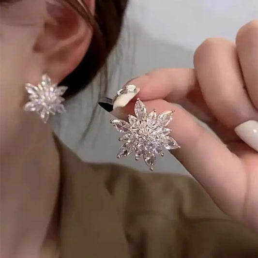 White Flower Earrings