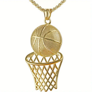 Basketball & Basket Dunk Necklace