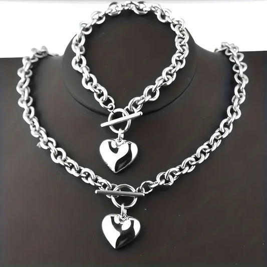 Heart Song Necklace and Bracelet Set